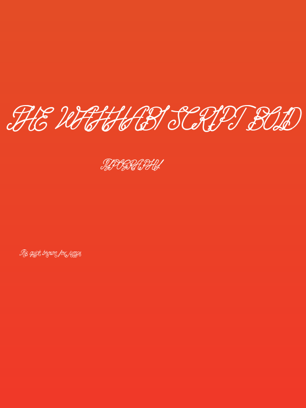 The Wahhabi Script Bold Cond Alt Poster