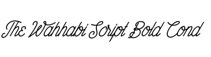 The Wahhabi Script Bold Cond  Free Fonts Download