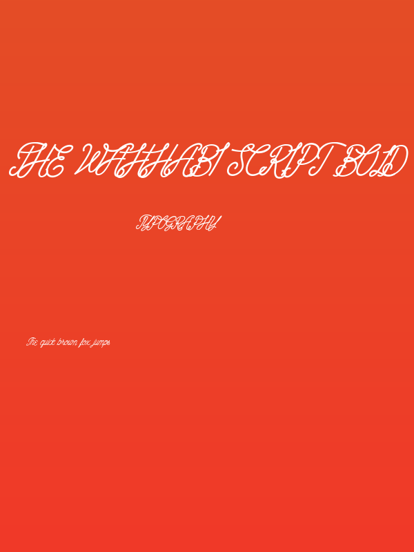 The Wahhabi Script Bold Cond Poster