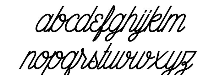 The Wahhabi Script Bold Cond Font LOWERCASE