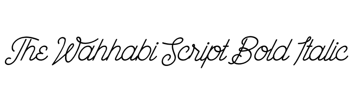 The Wahhabi Script Bold Italic  नि: शुल्क फ़ॉन्ट्स डाउनलोड