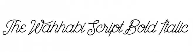 The Wahhabi Script Bold Italic  les polices de caractères gratuit tlcharger