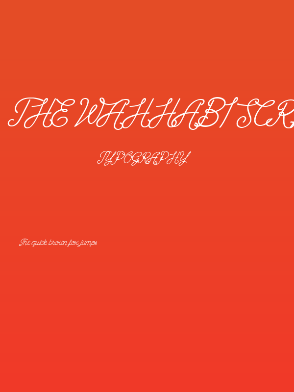 The Wahhabi Script Bold Italic Poster