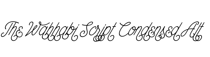 The Wahhabi Script Condensed Alt  Скачать бесплатные шрифты