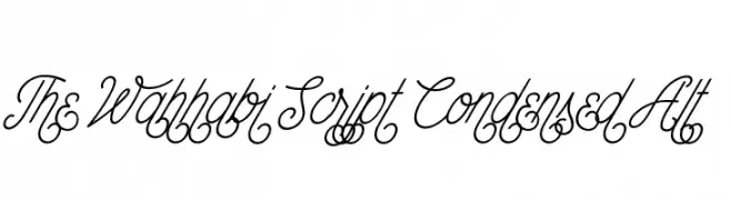 The Wahhabi Script Condensed Alt 