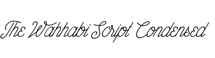 The Wahhabi Script Condensed  Frei Schriftart Herunterladen