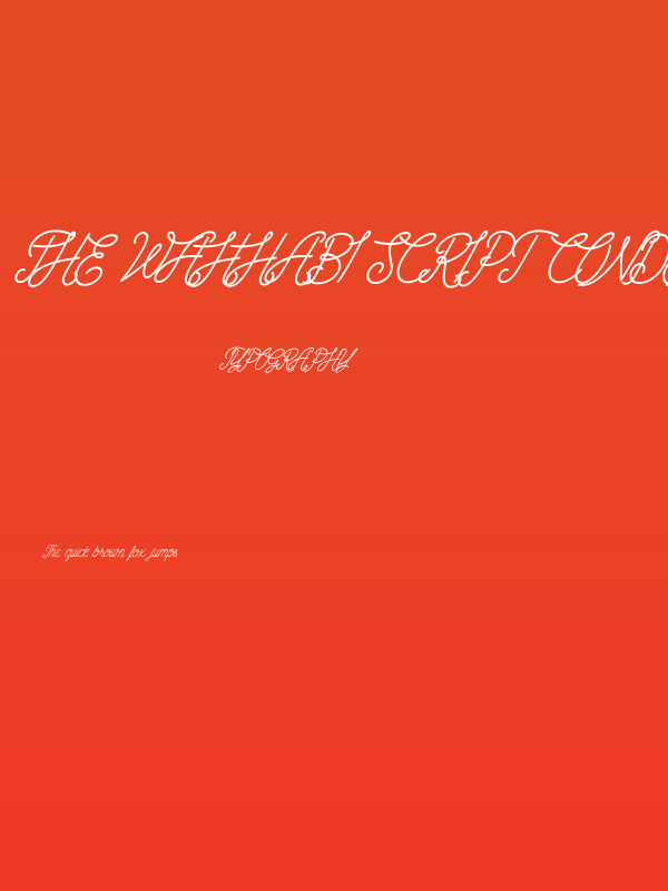 The Wahhabi Script Condensed Poster