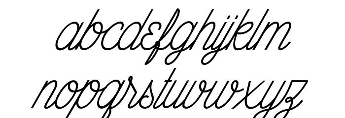 The Wahhabi Script Condensed Font LOWERCASE