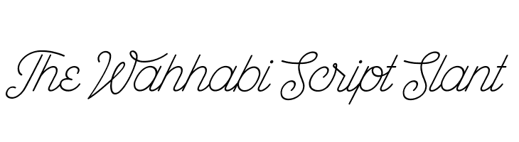 The Wahhabi Script Slant  免费字体下载