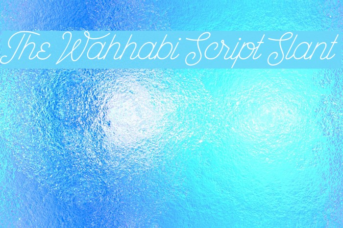 The Wahhabi Script Slant Example 1