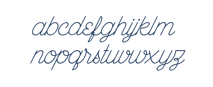 The Wahhabi Script Slant Lowercase