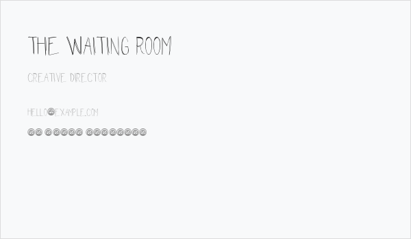 The Waiting Room Business Card