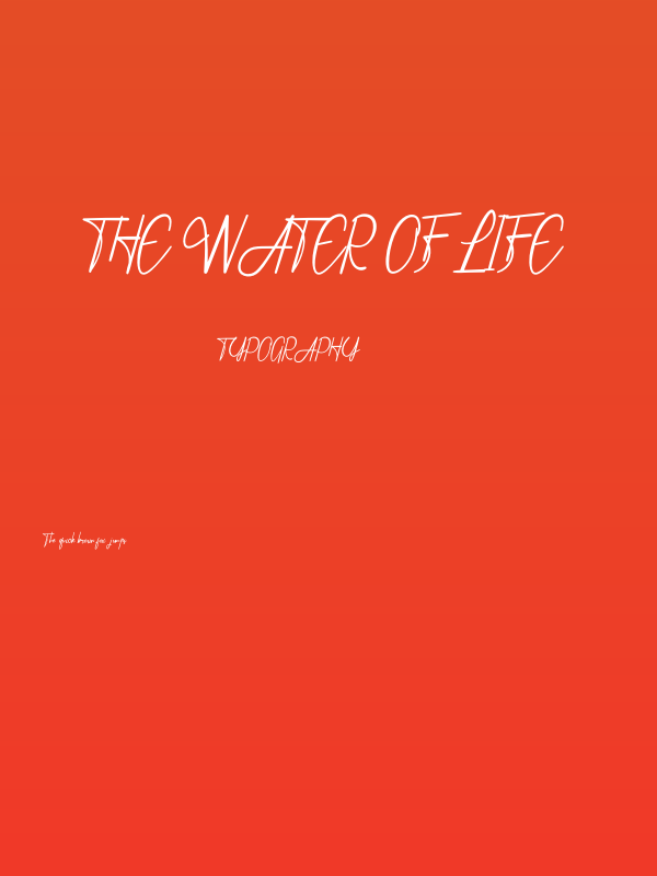 The Water Of Life Poster