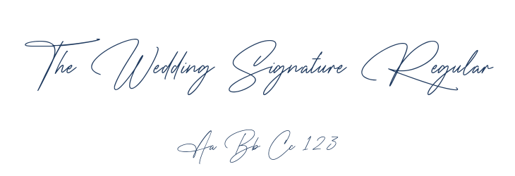 The Wedding Signature Regular Font Preview