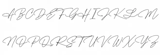 The Wedding Signature Regular 字体 大写