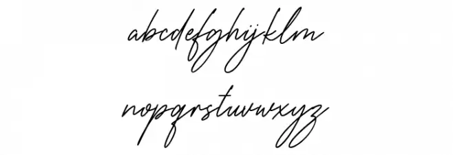 The Wedding Signature Regular 字体 小写