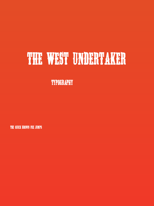 The West Undertaker Poster