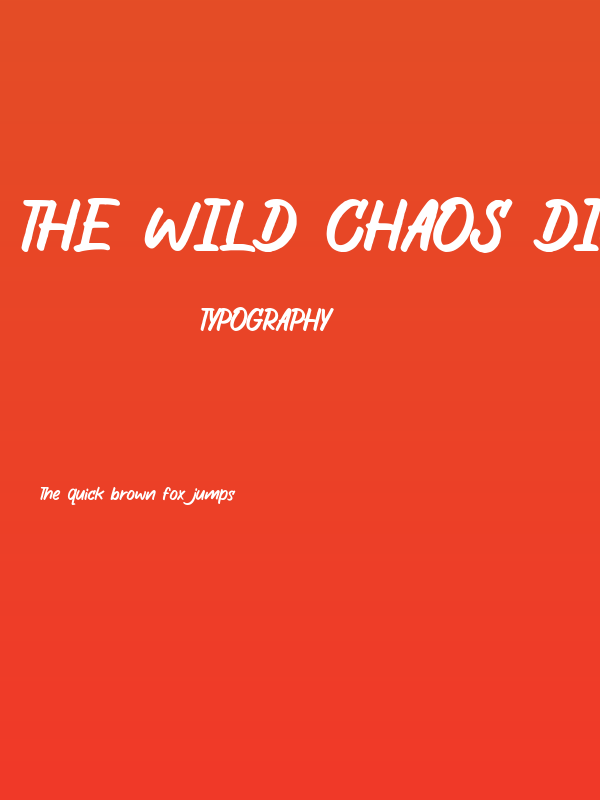 The Wild Chaos Distressed Demo Poster