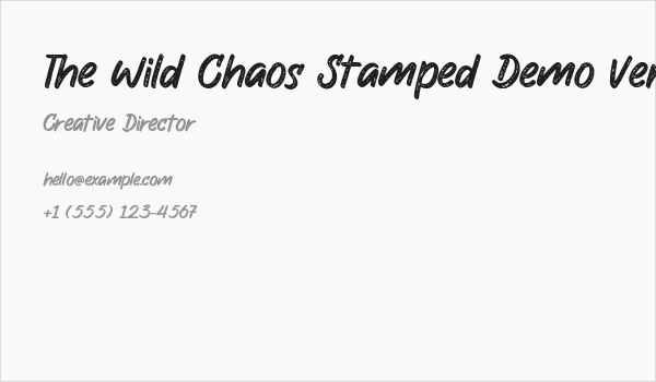 The Wild Chaos Stamped Demo Ver Business Card