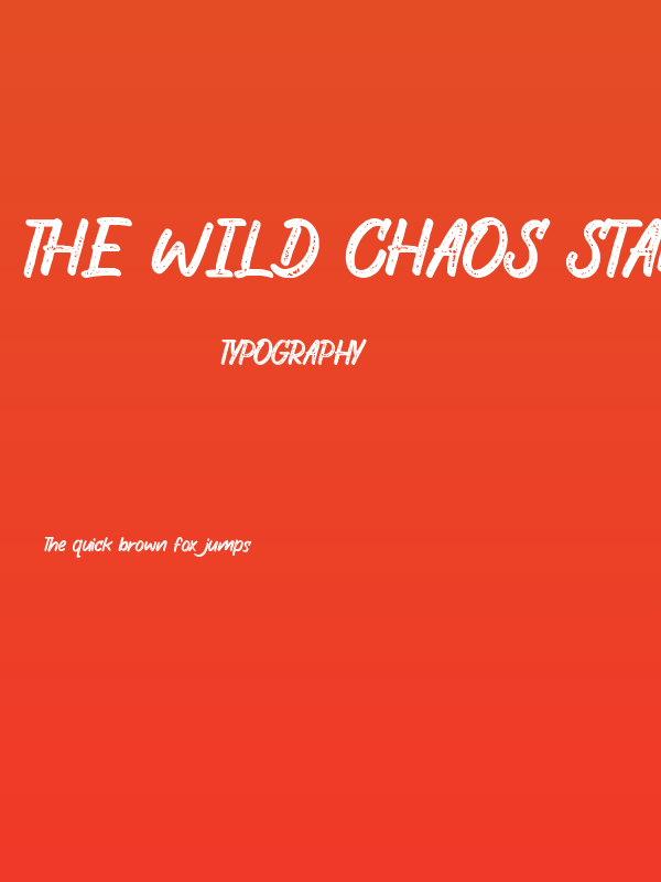 The Wild Chaos Stamped Demo Ver Poster