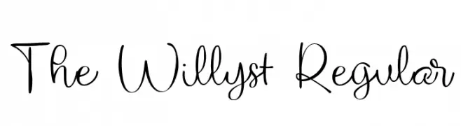 The Willyst Regular  Скачать бесплатные шрифты