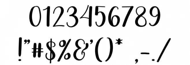 The Winter Font OTHER CHARS