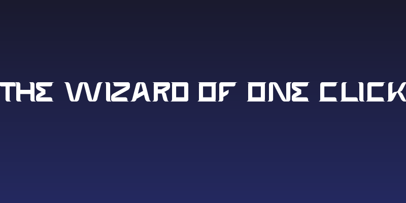 The Wizard of One CLick Social Header
