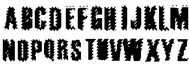 The World's Fiery Demise Schriftart Groß