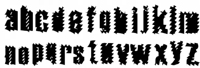 The World's Fiery Demise Schriftart Kleinbuchstaben