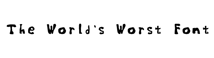 The World's Worst Font  Скачать бесплатные шрифты