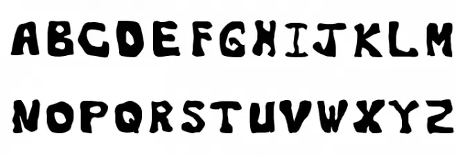 The World's Worst Font फ़ॉन्ट अपरकेस