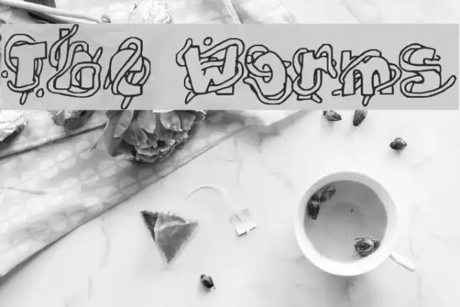 The Worms Caratteri examples