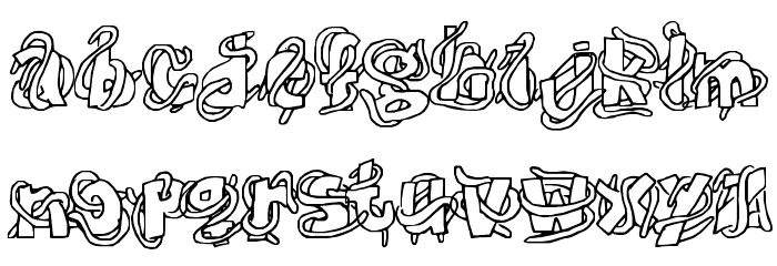 The Worms Font LOWERCASE