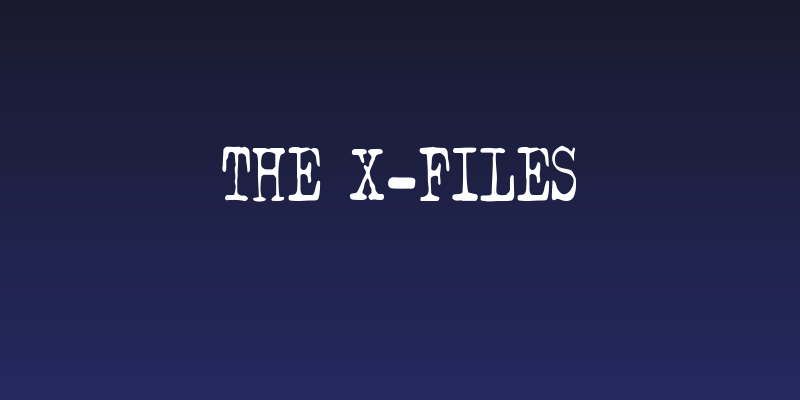 The X-Files Social Header