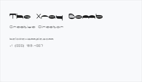 The Xray Bomb Business Card