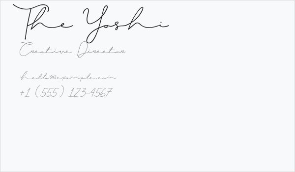 The Yoshi Business Card