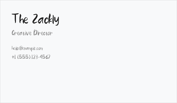 The Zackly Business Card