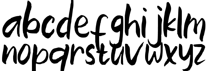 The Zackly Font LOWERCASE