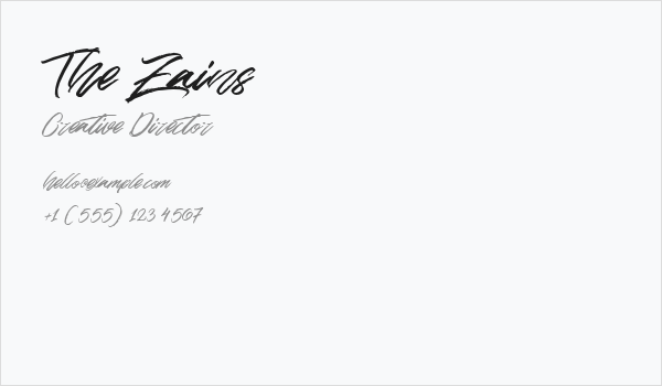 The Zains Business Card
