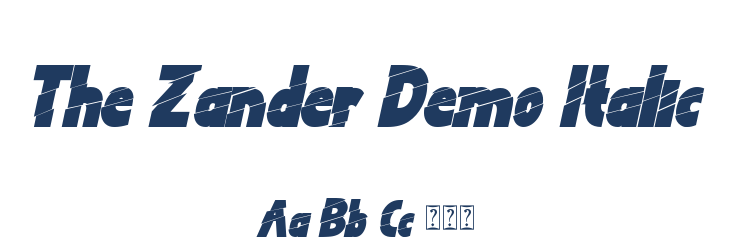 The Zander Demo Italic Font Preview