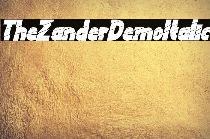 The Zander Demo Italic Example 1