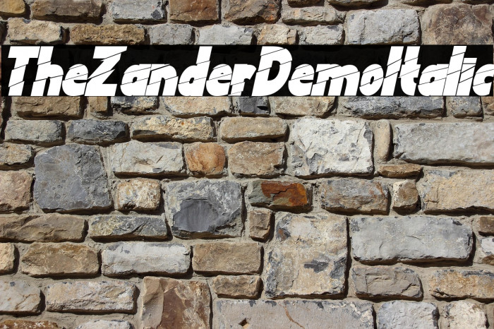 The Zander Demo Italic Example 3