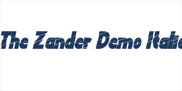The Zander Demo Italic Logo