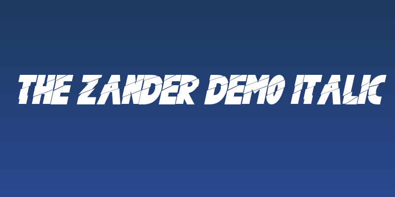 The Zander Demo Italic Social Header