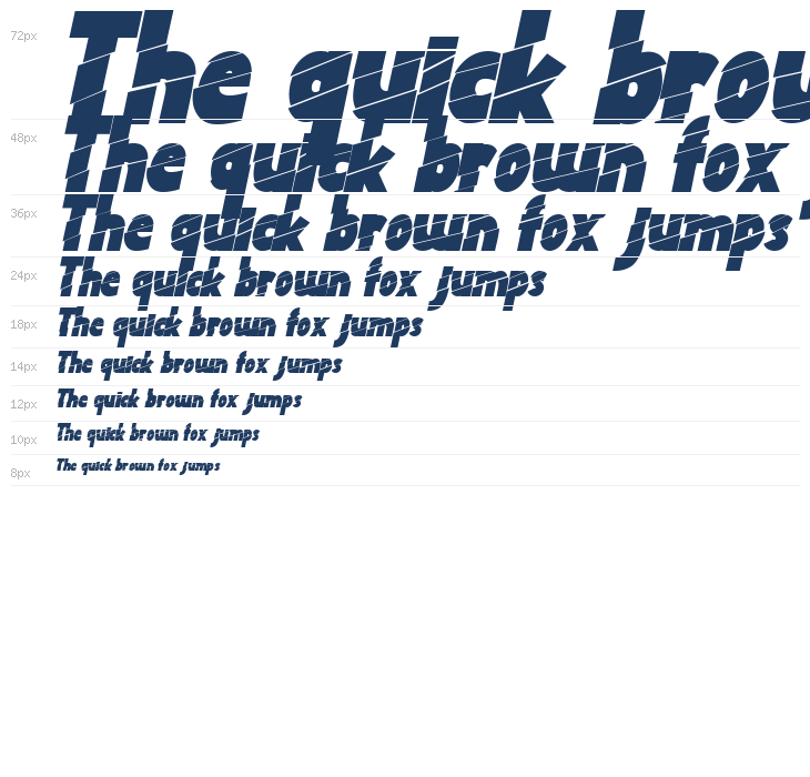 The Zander Demo Italic Waterfall
