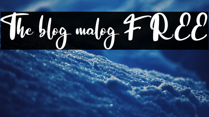 The blog malog FREE Example 1