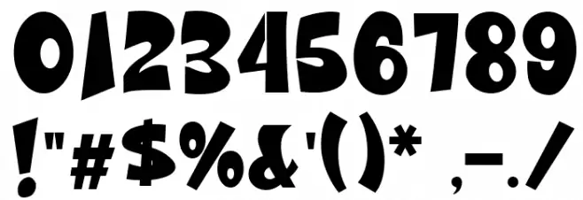 The bolder shadow Font OTHER CHARS