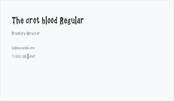 The crot blood Regular Business Card