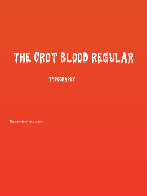 The crot blood Regular Poster