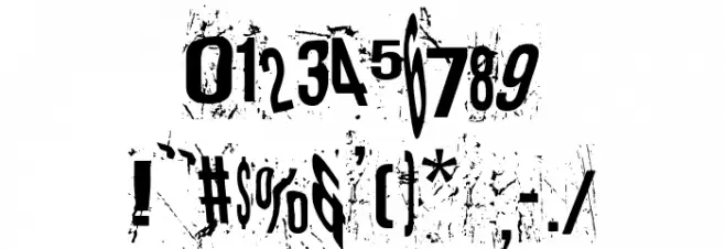 The end of work day Font OTHER CHARS